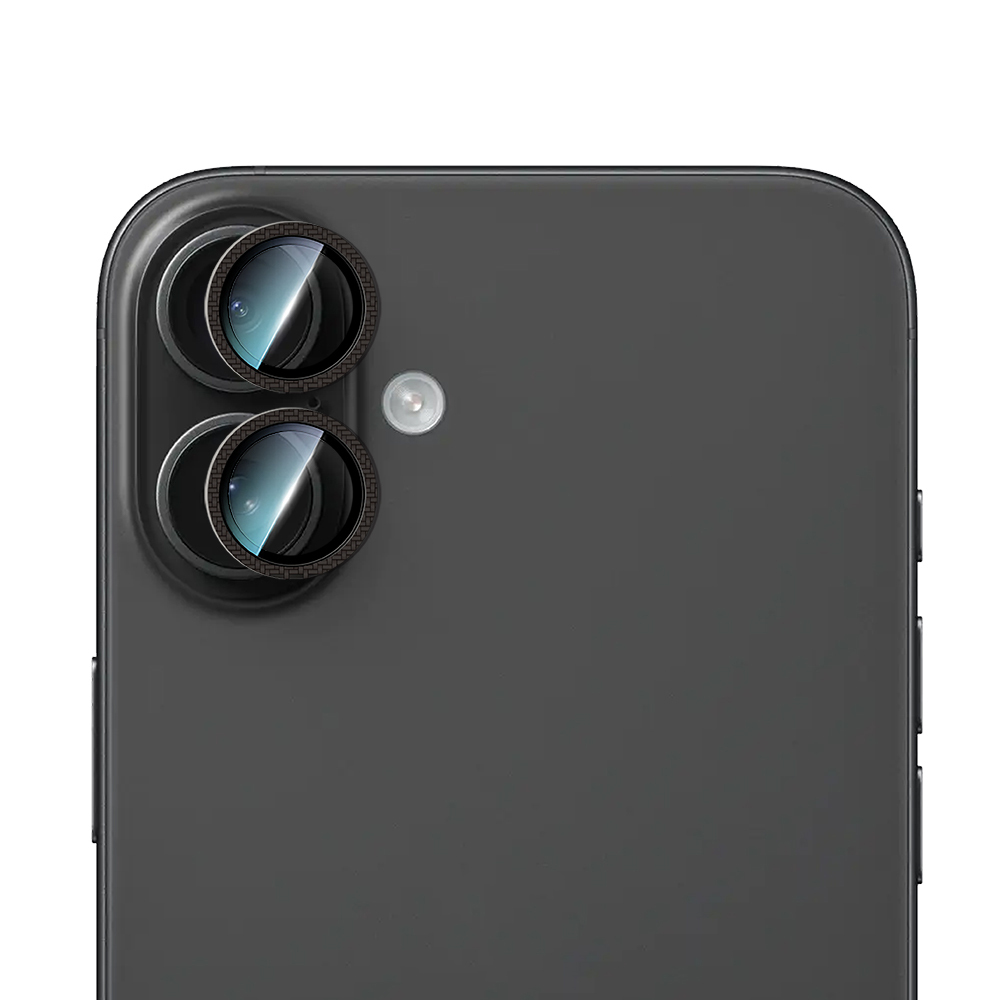 Apple iPhone 16 Uyumlu CaseWorld Karbon Fiber Serisi Anti Reflective Ultra Clear Full Kamera Lens Koruyucu - 1