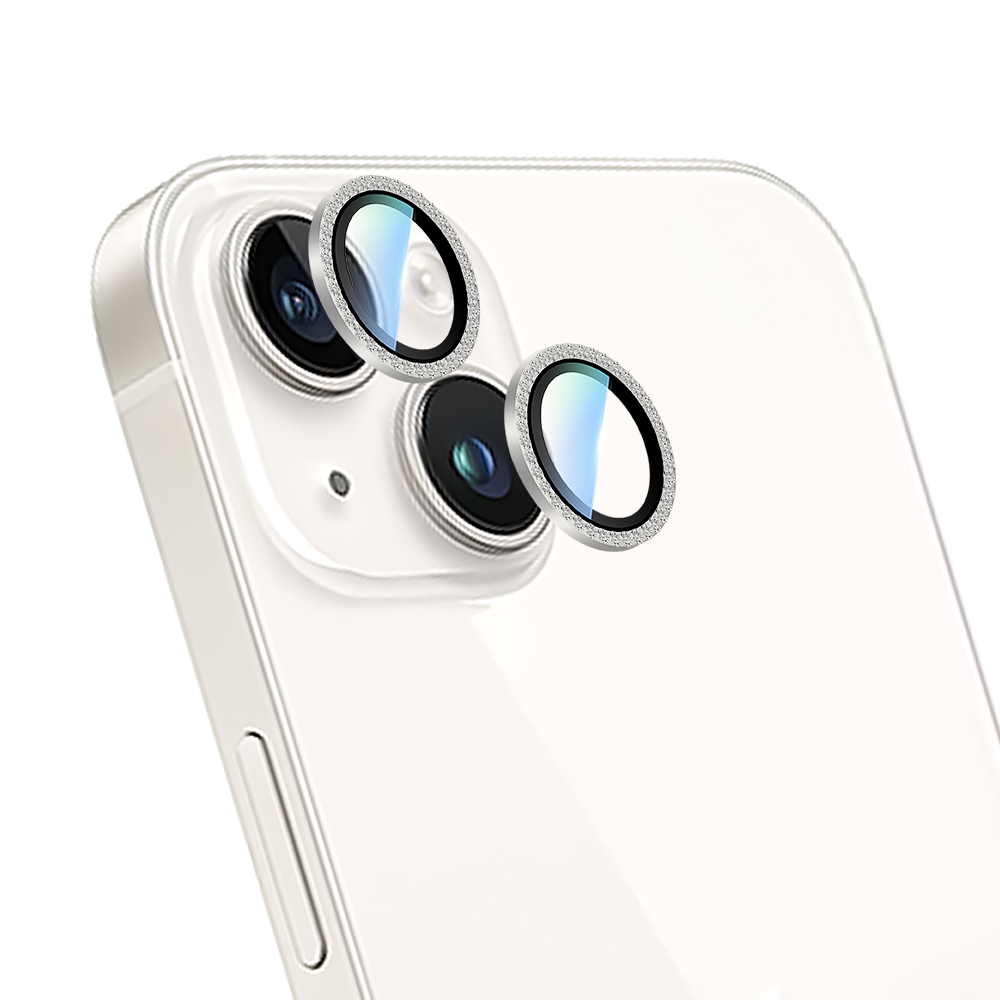 Apple iPhone 15 Plus Uyumlu CaseWorld Alloy Sparkling Diamond Serisi Taşlı Lens Koruyucu - 4