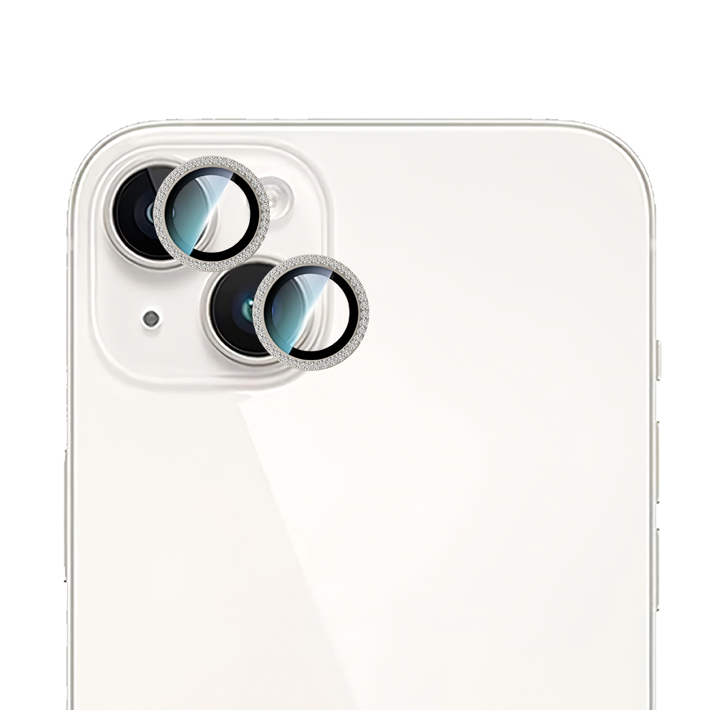 Apple iPhone 15 Plus Uyumlu CaseWorld Alloy Sparkling Diamond Serisi Taşlı Lens Koruyucu - 8