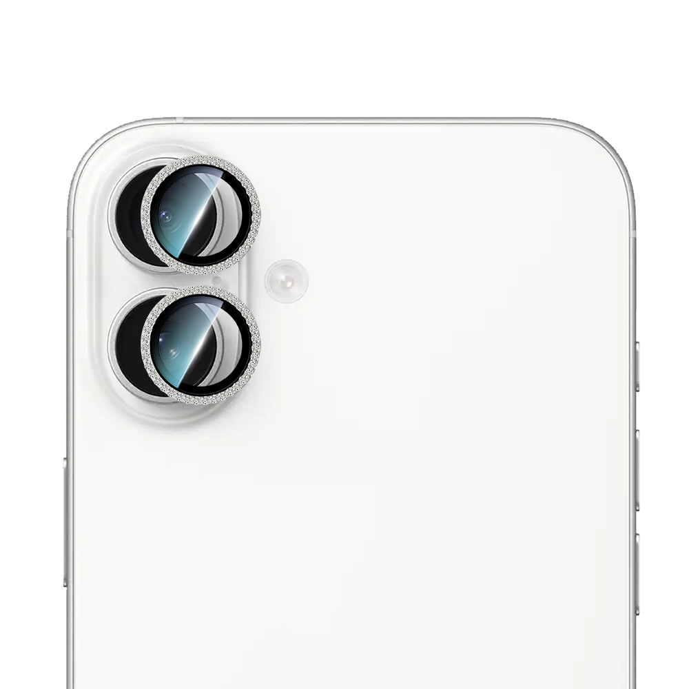 Apple iPhone 16 Plus Uyumlu CaseWorld Alloy Sparkling Diamond Serisi Taşlı Lens Koruyucu - 1