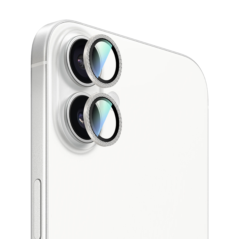 Apple iPhone 16 Plus Uyumlu CaseWorld Alloy Sparkling Diamond Serisi Taşlı Lens Koruyucu - 2
