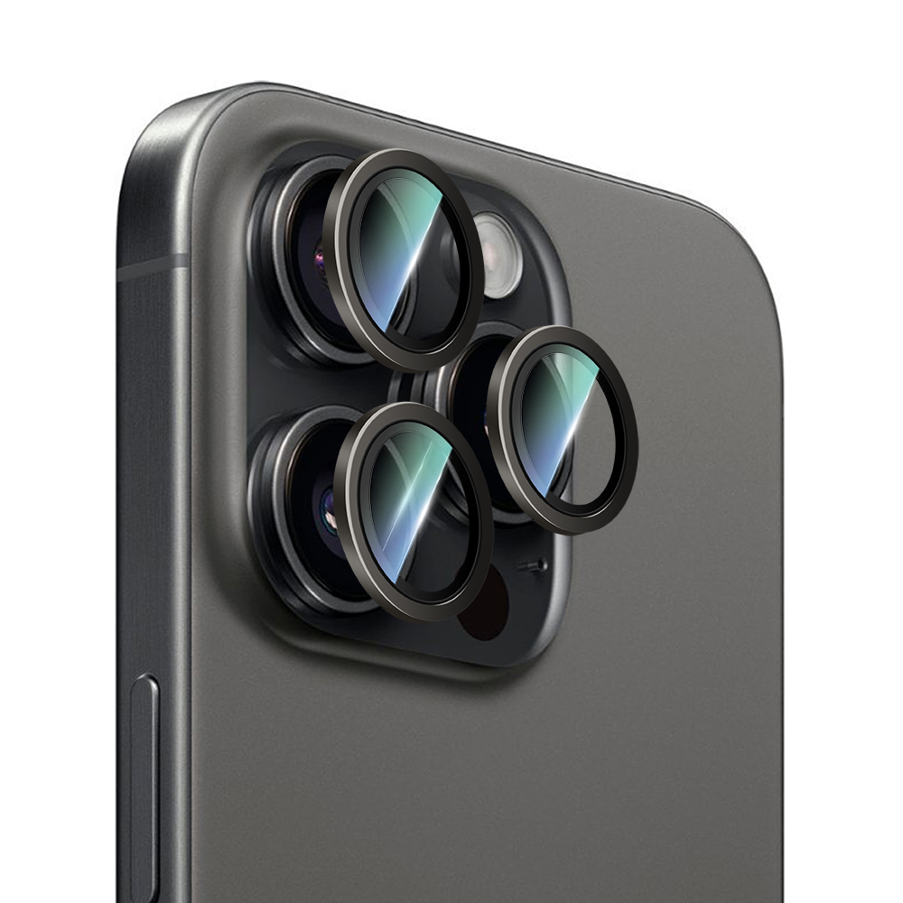 Apple iPhone 16 Pro Uyumlu CaseWorld Alloy Two-Color Serisi Lens Koruyucu - 6