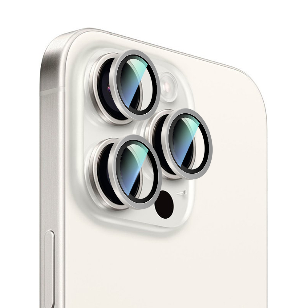 Apple iPhone 16 Pro Uyumlu CaseWorld Alloy Two-Color Serisi Lens Koruyucu - 8