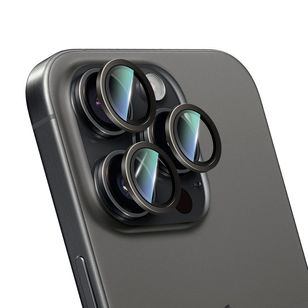 Apple iPhone 16 Pro Uyumlu CaseWorld Alloy Two-Color Serisi Lens Koruyucu - 10