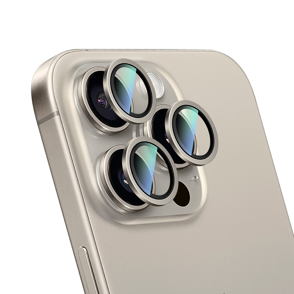 Apple iPhone 16 Pro Uyumlu CaseWorld Alloy Two-Color Serisi Lens Koruyucu - 11