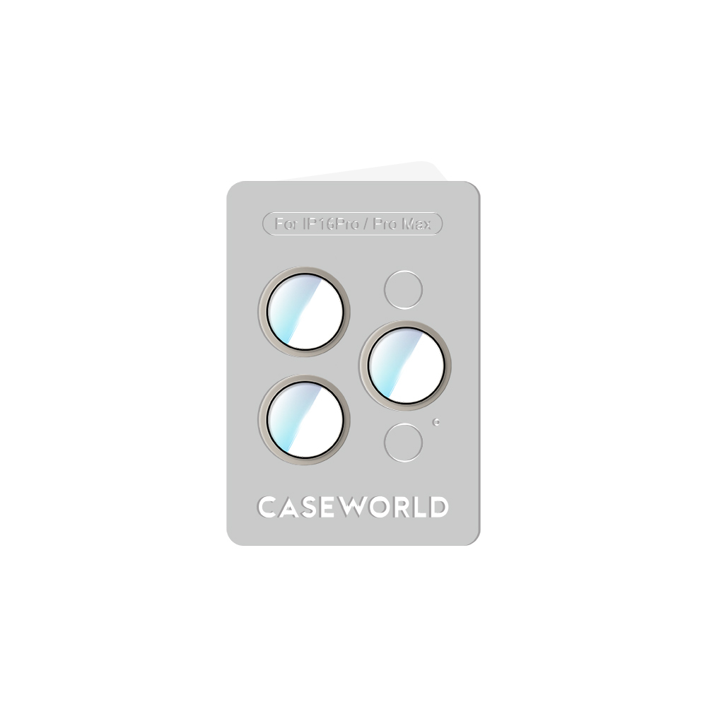 Apple iPhone 16 Pro Uyumlu CaseWorld Alloy Two-Color Serisi Lens Koruyucu - 15