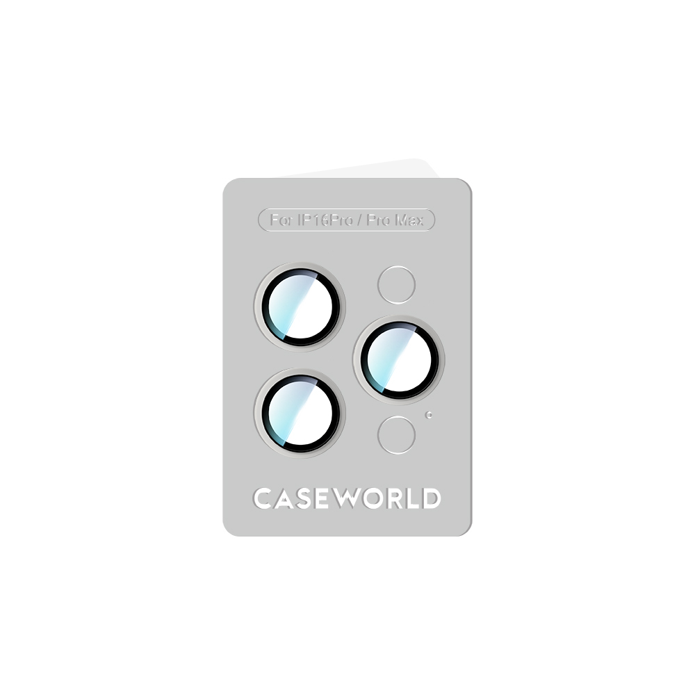 Apple iPhone 16 Pro Uyumlu CaseWorld Alloy Two-Color Serisi Lens Koruyucu - 16