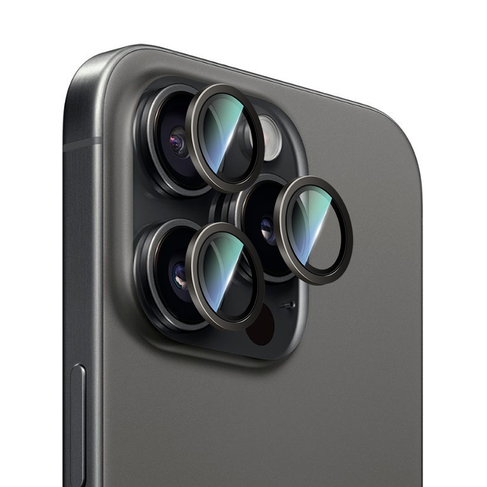 Apple iPhone 16 Pro Uyumlu CaseWorld Alloy Serisi Oleofobik Anti Reflective Kamera Lens Koruyucu - 5