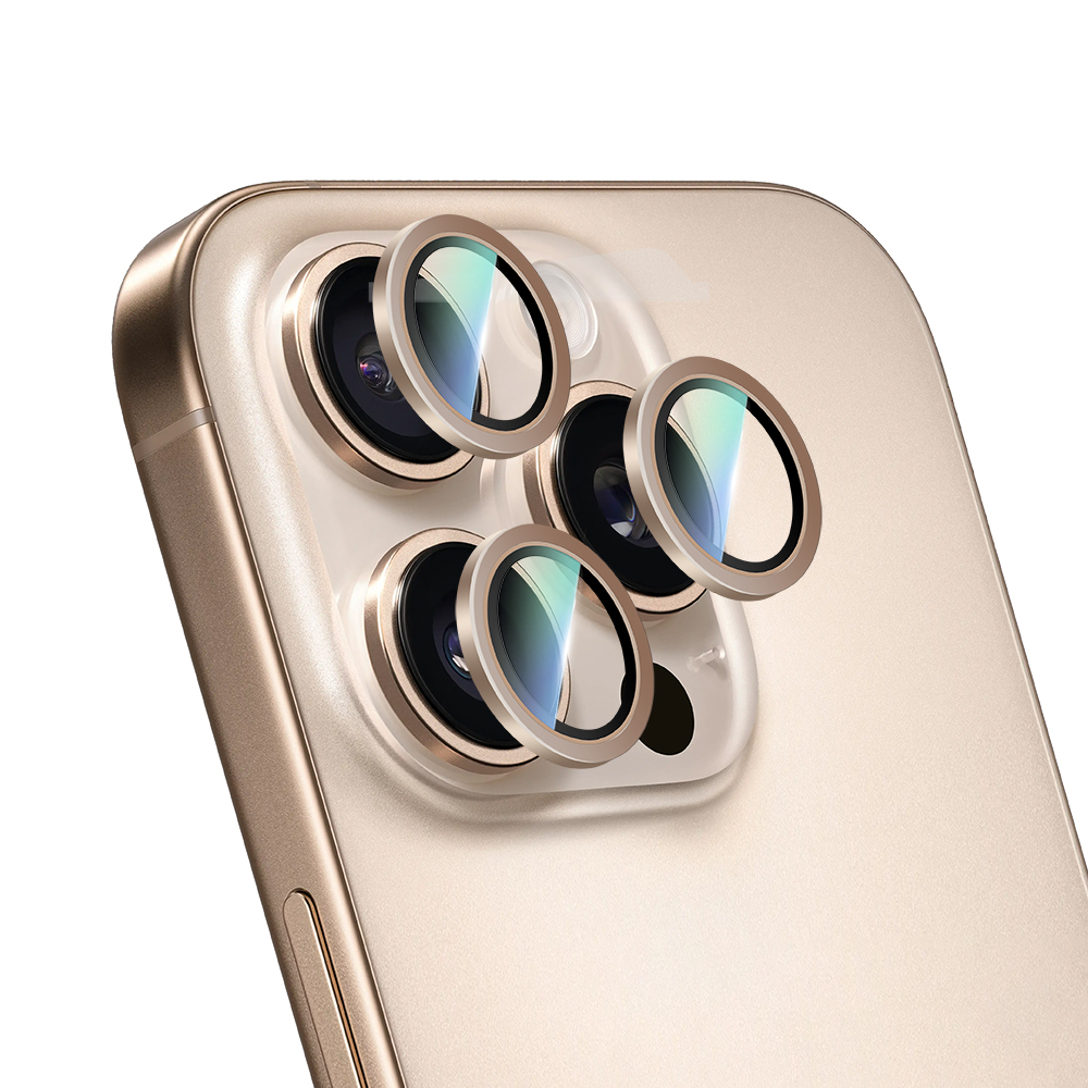 Apple iPhone 16 Pro Uyumlu CaseWorld Alloy Serisi Oleofobik Anti Reflective Kamera Lens Koruyucu - 11