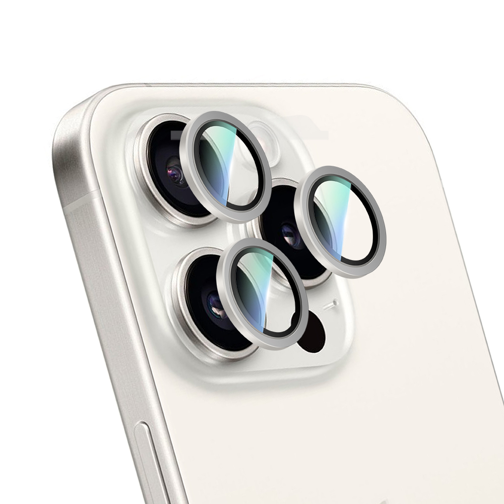 Apple iPhone 16 Pro Uyumlu CaseWorld Alloy Serisi Oleofobik Anti Reflective Kamera Lens Koruyucu - 12