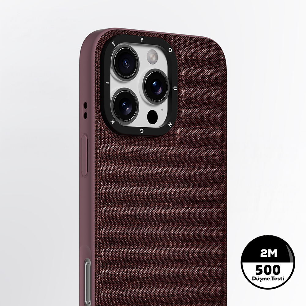 Apple iPhone 16 Pro Uyumlu Kılıf M-safe Şarj Özellikli Youngkit Canvas Serisi Kapak - 1