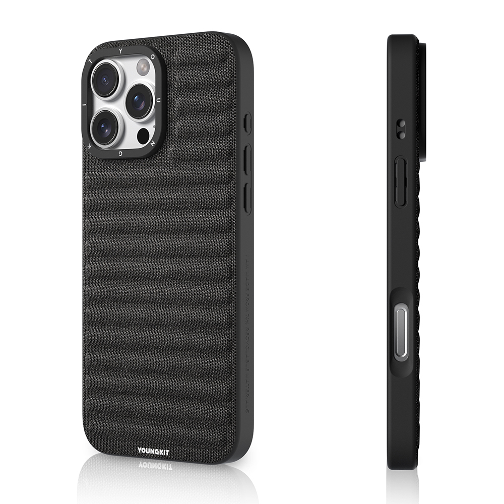 Apple iPhone 16 Pro Uyumlu Kılıf M-safe Şarj Özellikli Youngkit Canvas Serisi Kapak - 6