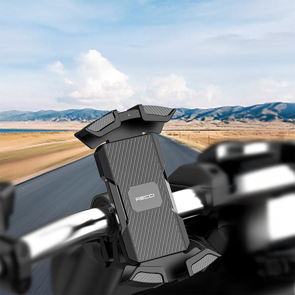 Recci RHO-C33 360° Derece Dönebilen Ayarlanabilir Motosiklet ve Bisiklet Telefon Tutucu - 4