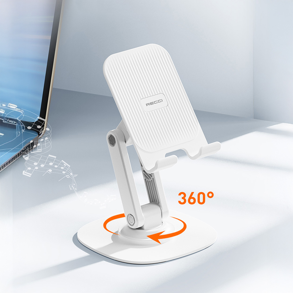 Recci RHO-M20 Ayarlanabilir Katlanabilir 360° Dönebilen Telefon ve Tablet Standı - 6