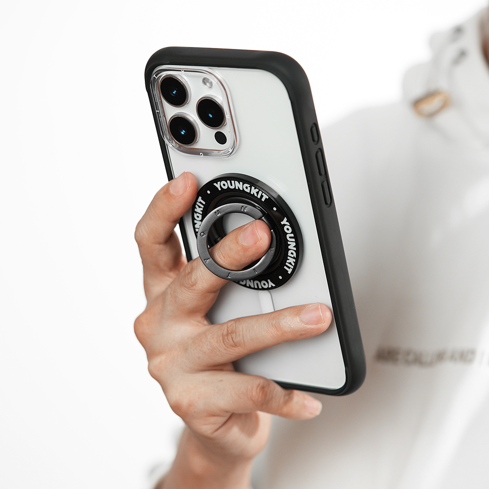 Youngkit Magnetik 360 Derece Dönebilen Double Ring Serisi Parmak Ring Stand - 9