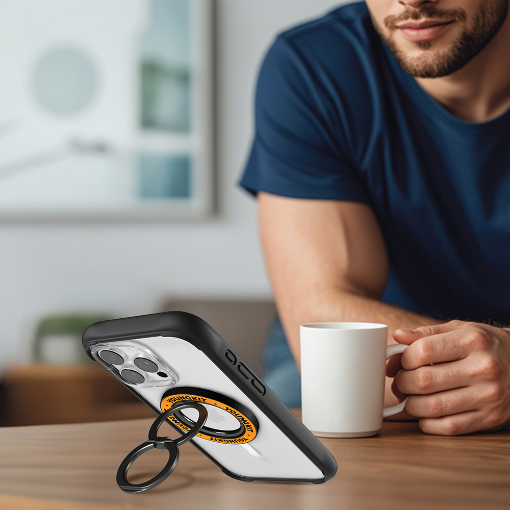 Youngkit Magnetik 360 Derece Dönebilen Double Ring Serisi Parmak Ring Stand - 10