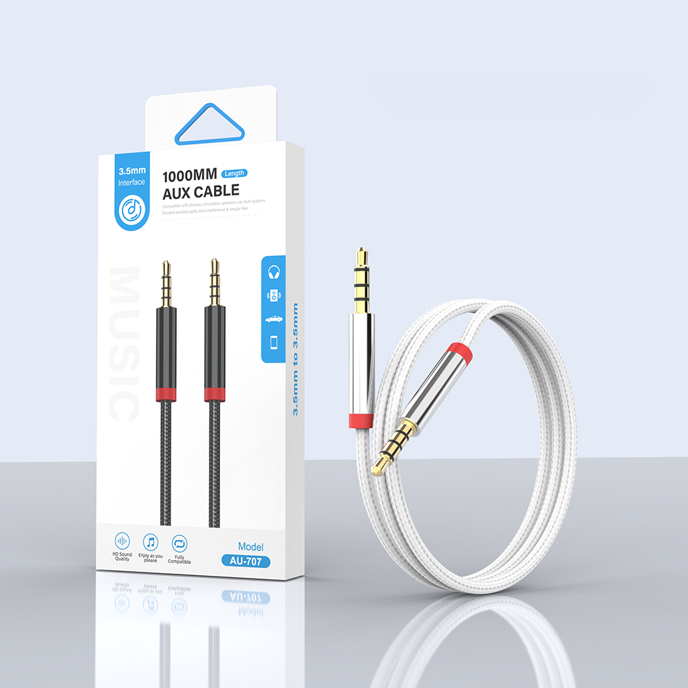 Zore AU-707 Örgü Tasarımlı Aux Audio Kablo 3.5mm 1m - 3