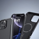 Apple iPhone 16 Pro Max Uyumlu Kılıf M-safe Şarj Özellikli Airbagli Raptic Apex Serisi Karbon Fiber Tasarımlı Kapak - 10