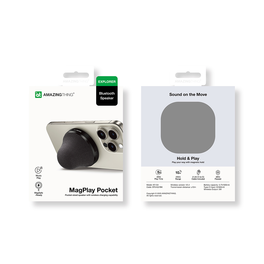 Amazingthing MagPlay Pocket Wireless Şarj Destekli Mini Bluetooth Speaker Hoparlör v5.4 - 8