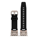 Apple Watch Ultra 49mm Uyumlu KRD-101 Titanyum Metal Başlıklı Silikon Kordon - 5