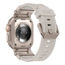 Apple Watch Ultra 49mm Uyumlu KRD-101 Titanyum Metal Başlıklı Silikon Kordon - 24