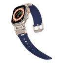 Apple Watch Ultra 49mm Uyumlu KRD-101 Titanyum Metal Başlıklı Silikon Kordon - 29