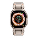 Apple Watch Ultra 49mm Uyumlu KRD-101 Titanyum Metal Başlıklı Silikon Kordon - 33