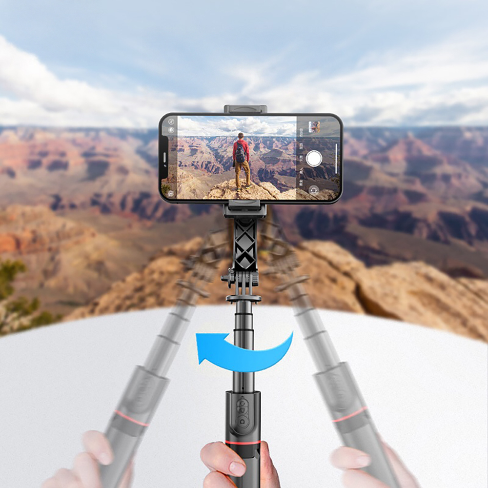 Go-Des GD-F06 Bluetooth Kumandalı Teleskopik Tripodlu Sarsılma Engelleyicili Selfie Çubuğu - 6