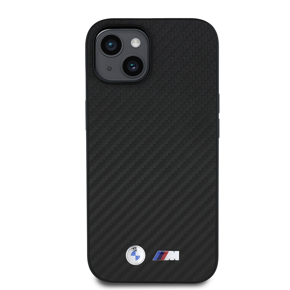Apple iPhone 15 Uyumlu Kılıf BMW Orjinal Lisanslı Karbon Fiber Tasarımlı ve Metal Logolu PU Deri Kapak - 2