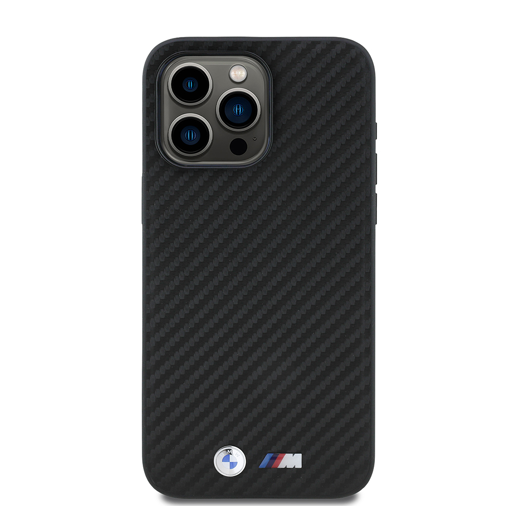 Apple iPhone 15 Pro Max Uyumlu Kılıf BMW Orjinal Lisanslı Karbon Fiber Tasarımlı ve Metal Logolu PU Deri Kapak - 2