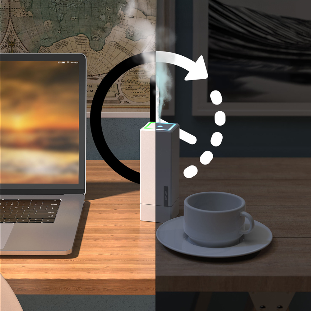 Lenyes LHU02 Küp Tipi RGB Atmosfer Işıklı Nano Sprey Sessiz Hava Nemlendirici - 7