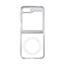 Samsung Galaxy Z Flip Uyumlu 7 Kılıf M-safe Şarj Özellikli Şeffaf Sert PC Zore Embos Kapak - 2