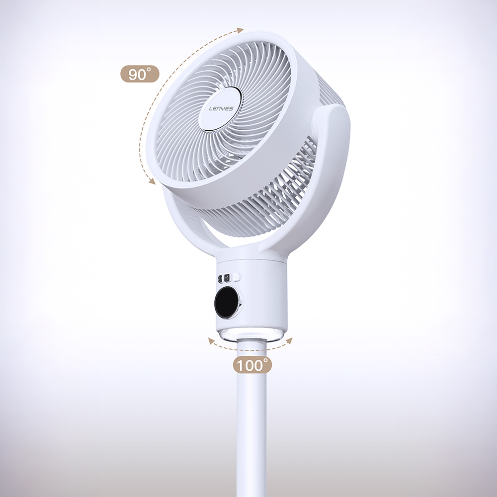 Lenyes LHF10 Dijital LED Göstergeli 5 Kademeli Uzaktan Kumandalı Uzayabilen Gövdeli 10 inç Fan - 4