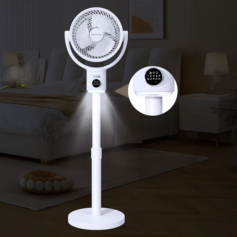 Lenyes LHF10 Dijital LED Göstergeli 5 Kademeli Uzaktan Kumandalı Uzayabilen Gövdeli 10 inç Fan - 5