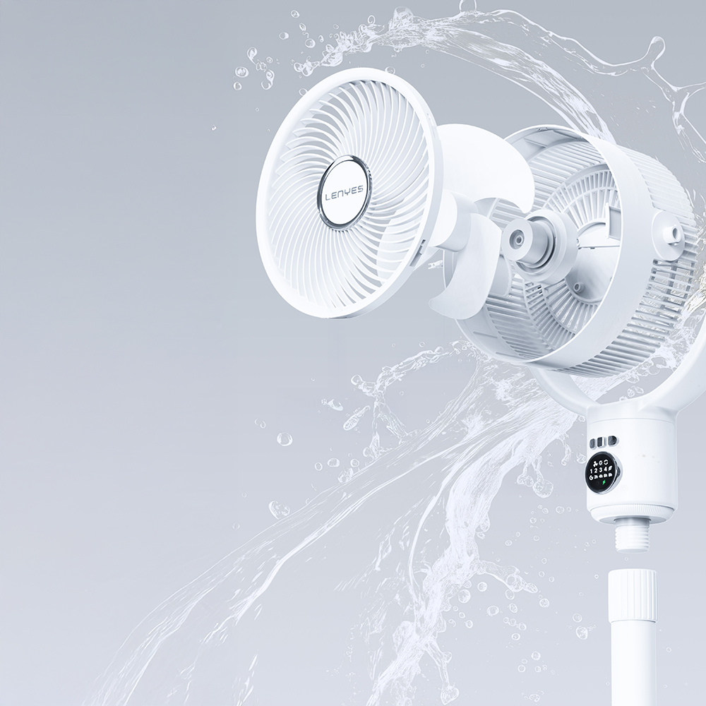 Lenyes LHF10 Dijital LED Göstergeli 5 Kademeli Uzaktan Kumandalı Uzayabilen Gövdeli 10 inç Fan - 7