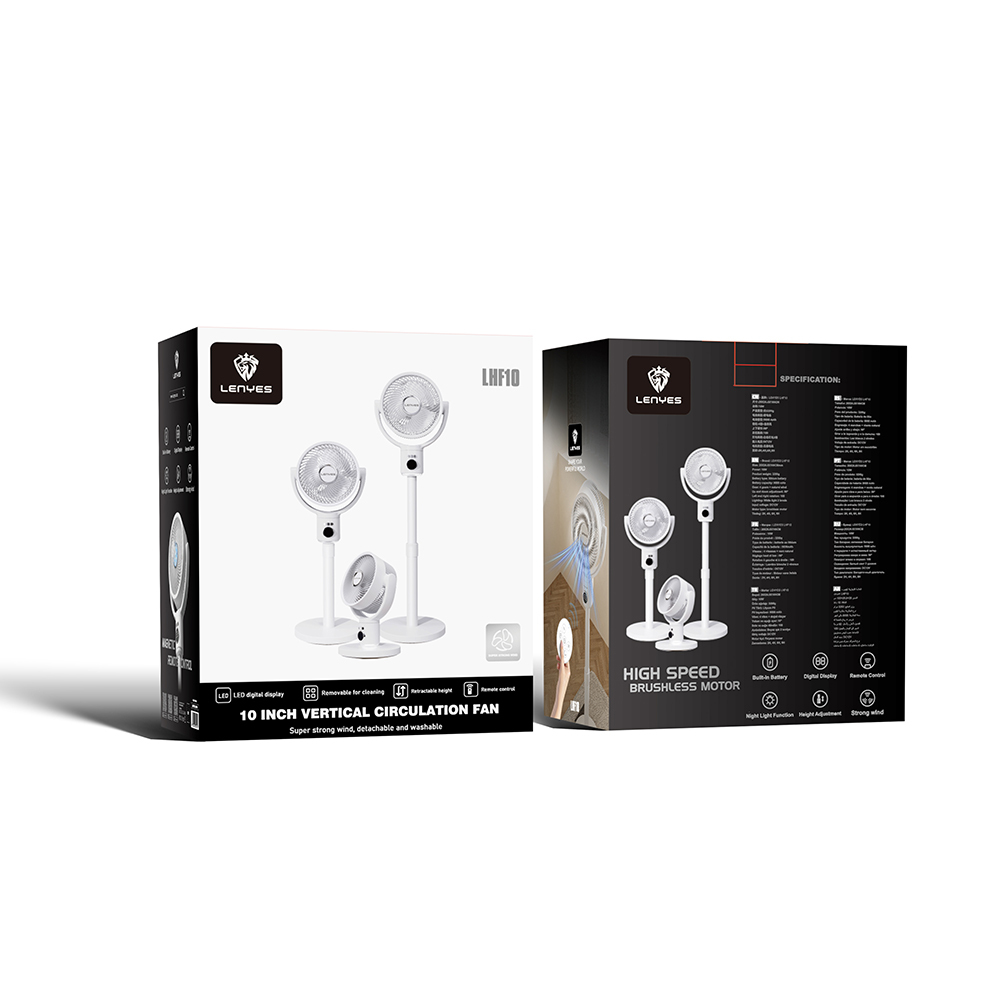 Lenyes LHF10 Dijital LED Göstergeli 5 Kademeli Uzaktan Kumandalı Uzayabilen Gövdeli 10 inç Fan - 9