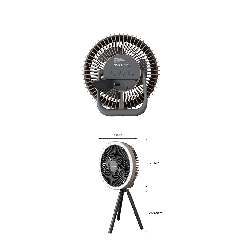 Lenyes LHF11 Led Işıklı 4 Kademeli Çok Fonksiyonlu Soğutucu Fan - 3