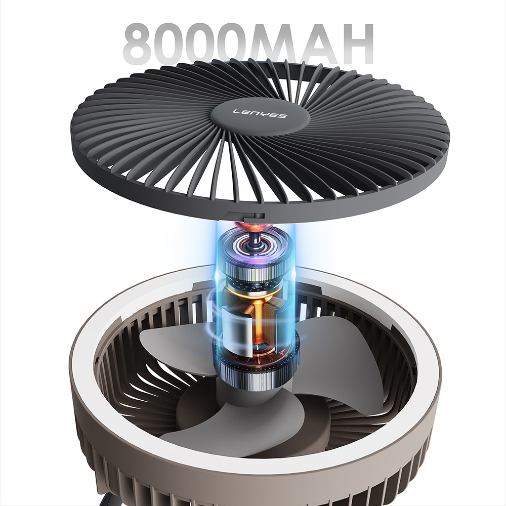 Lenyes LHF11 Led Işıklı 4 Kademeli Çok Fonksiyonlu Soğutucu Fan - 4