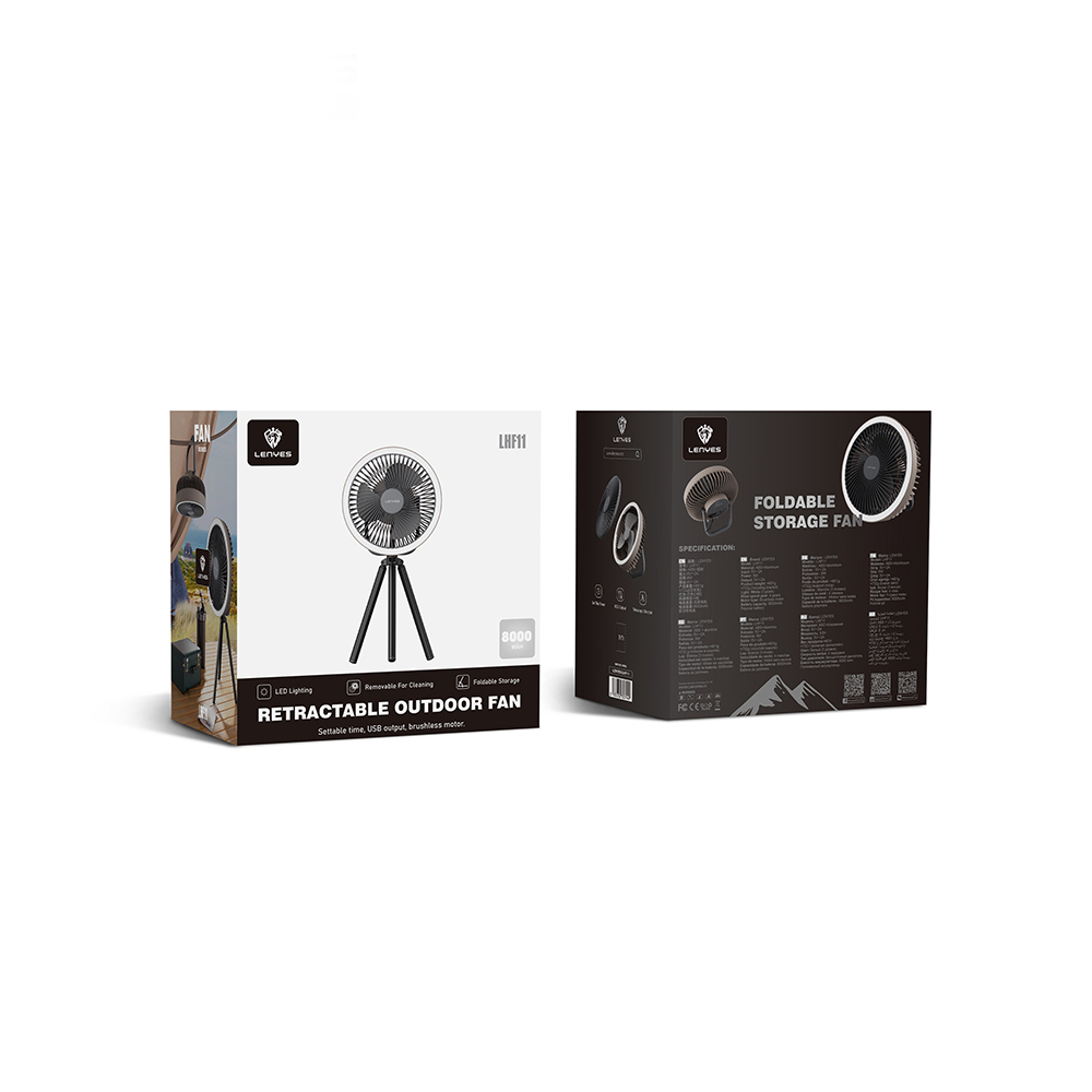 Lenyes LHF11 Led Işıklı 4 Kademeli Çok Fonksiyonlu Soğutucu Fan - 7