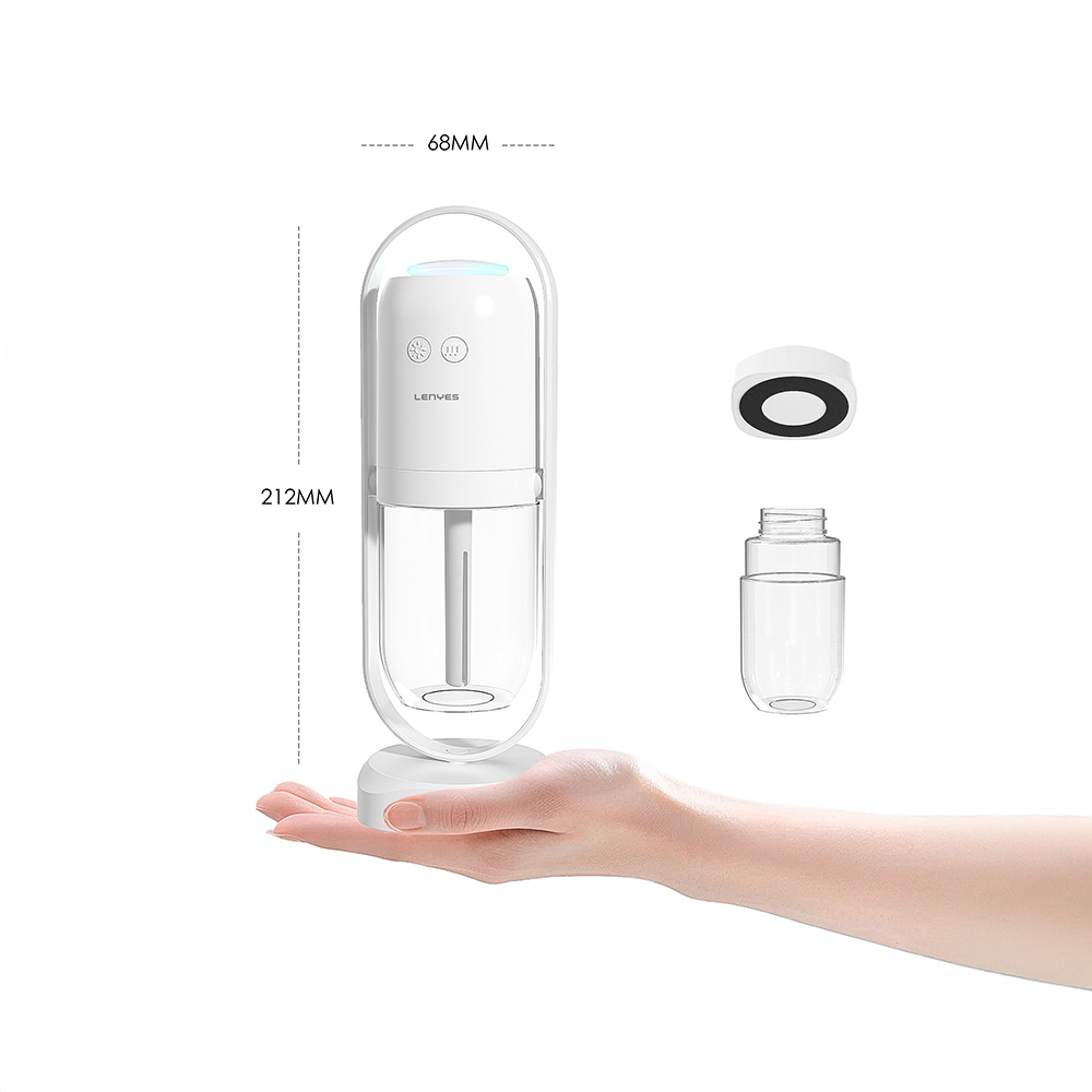 Lenyes LHU04 Kum Saati Tipi 360 Derece Dönebilen RGB Atmosfer Işıklı Sessiz Hava Nemlendirici - 1