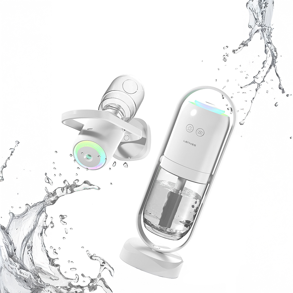 Lenyes LHU04 Kum Saati Tipi 360 Derece Dönebilen RGB Atmosfer Işıklı Sessiz Hava Nemlendirici - 2