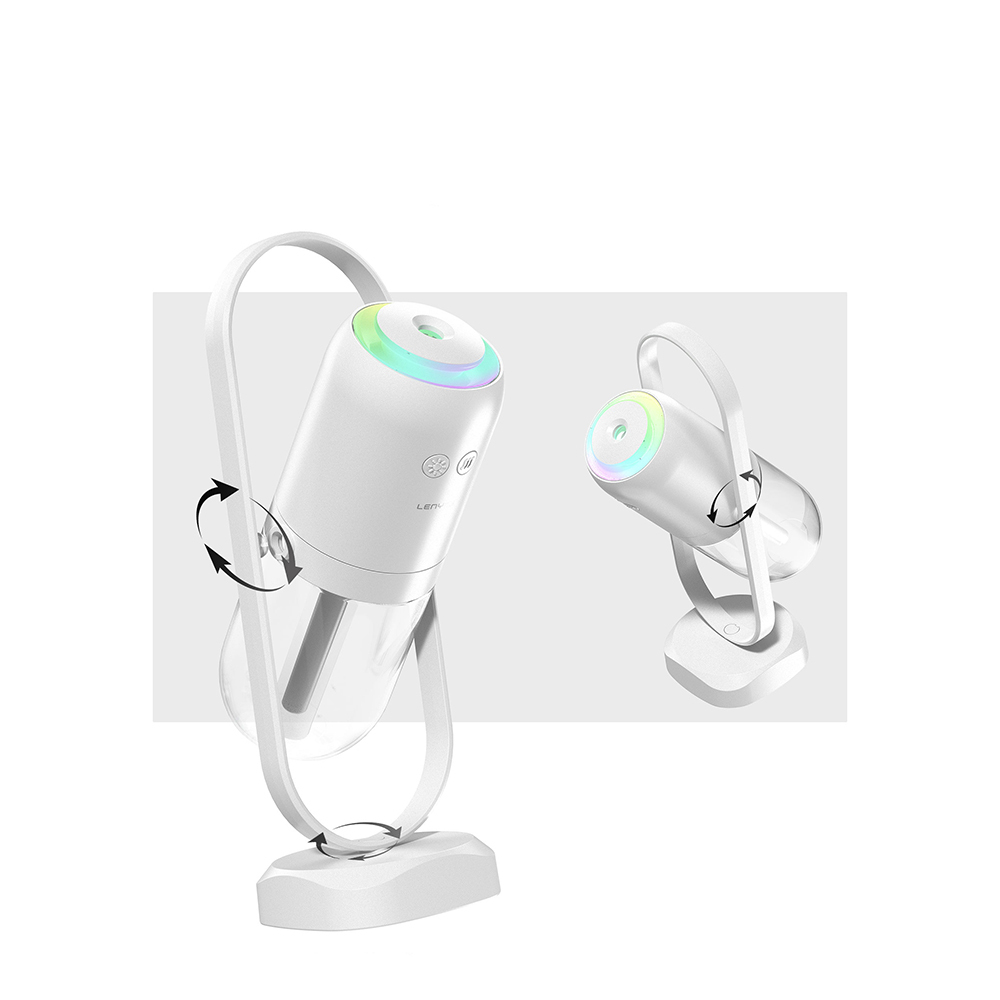 Lenyes LHU04 Kum Saati Tipi 360 Derece Dönebilen RGB Atmosfer Işıklı Sessiz Hava Nemlendirici - 3