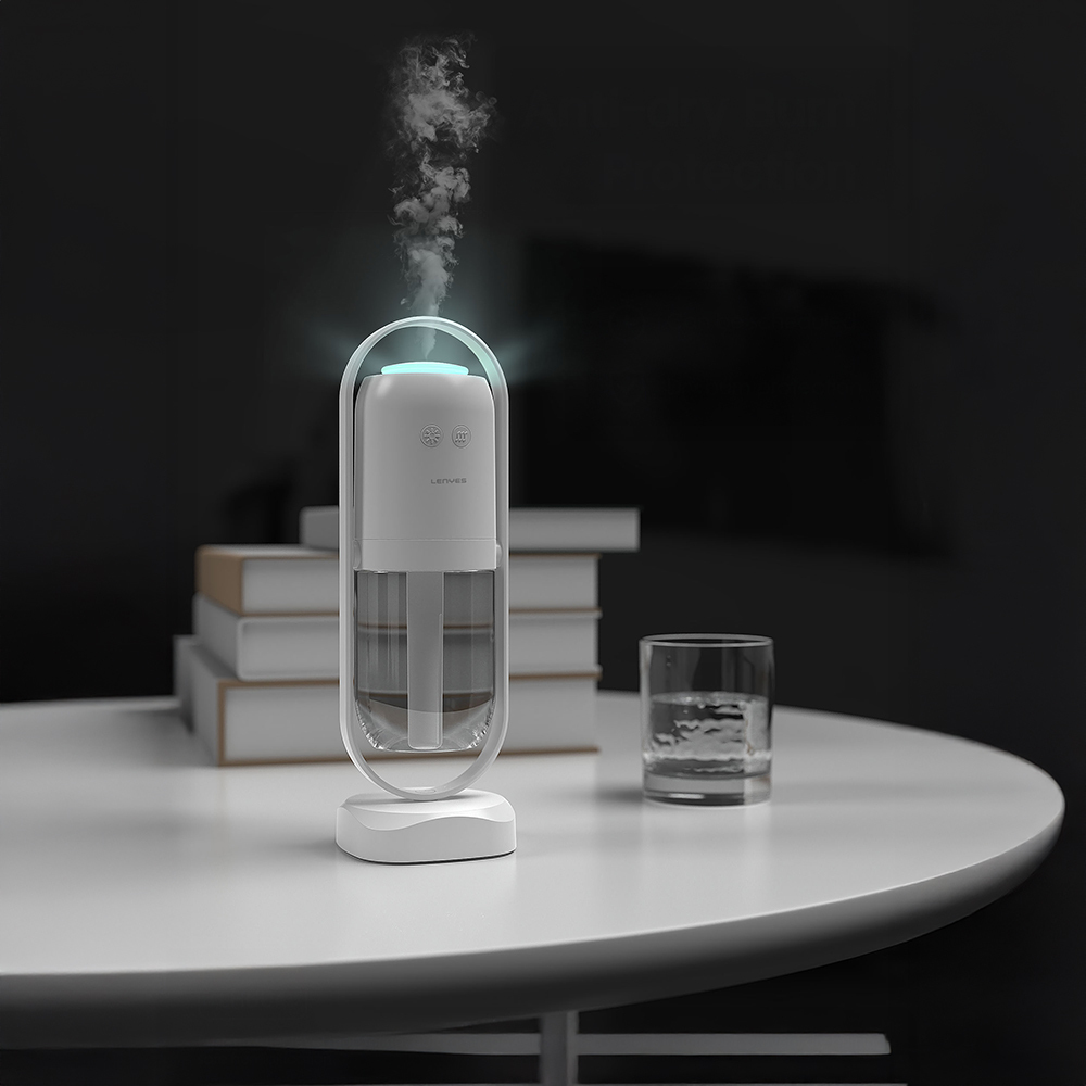 Lenyes LHU04 Kum Saati Tipi 360 Derece Dönebilen RGB Atmosfer Işıklı Sessiz Hava Nemlendirici - 6