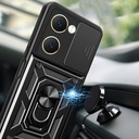 Vivo Y18 Kılıf Magnetik Standlı Kamera Korumalı Zore Sürgülü Vega Kapak - 4