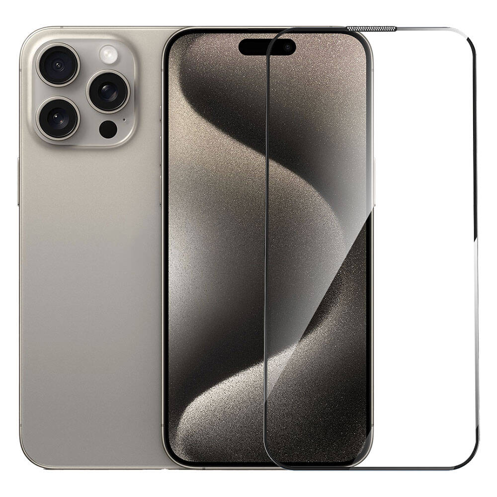 Apple iPhone 15 Pro Max Uyumlu Wiwu GT-010 Anti-Reflective Polimer Oleofobik Kaplama Ultra İnce Temperli Cam Ekran Koruyucu - 1