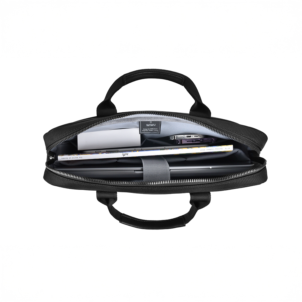 Wiwu Hali Serisi 1680D Su Geçirmez Polyester Kumaş Çapraz Vücut Askılı 14 inç Laptop Çantası - 6