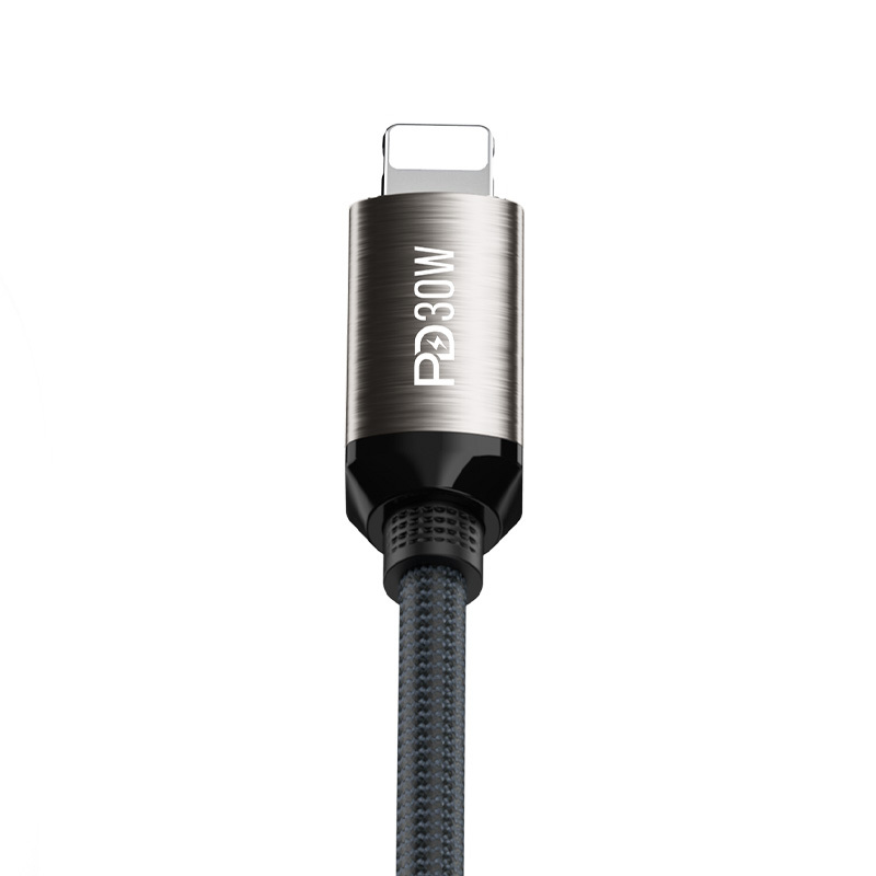 Recci RS35CL Type-C to Lightning PD 30W Örgü Tasarımlı Hızlı Şarj Özellikli Data ve Şarj Kablosu 1M - 1