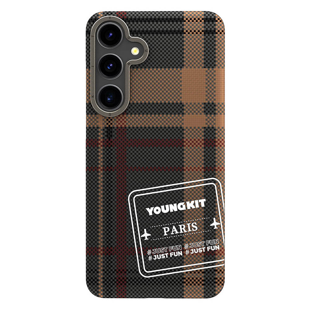 Samsung Galaxy S24 Uyumlu Kılıf Ekose Desenli Youngkit Gezhi Serisi Kapak - 5