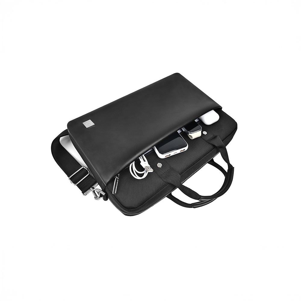 Wiwu Hali Serisi 1680D Su Geçirmez Polyester Kumaş Çapraz Vücut Askılı 15.6 inç Laptop Çantası - 4