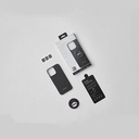 Apple iPhone 16 Pro Max Uyumlu Kılıf M-safe Şarj Özellikli Grip 3 Standlı 600D Aramid Fiber Pitaka Ultra-Slim Classic Serisi Black-Grey Twill Kapak - 3